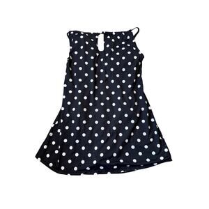 Tahari Keyhole one piece, swimsuit, size Small, black & white